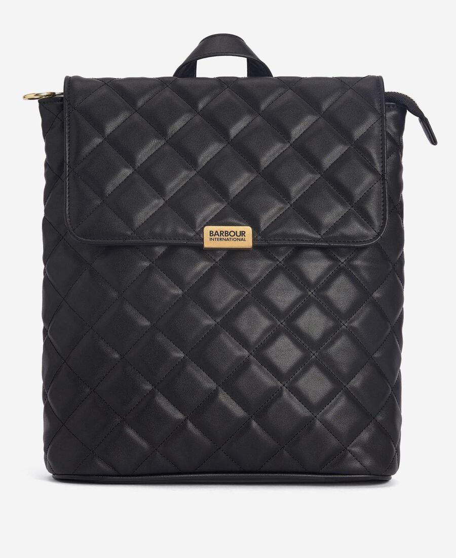 B.Intl Quilted Hoxton Backpack- Black