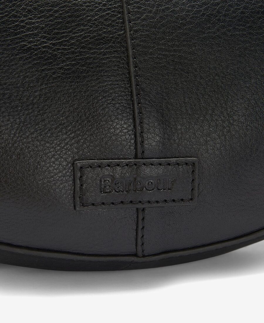 Laire Leather Half-Moon Bag- Classic Black