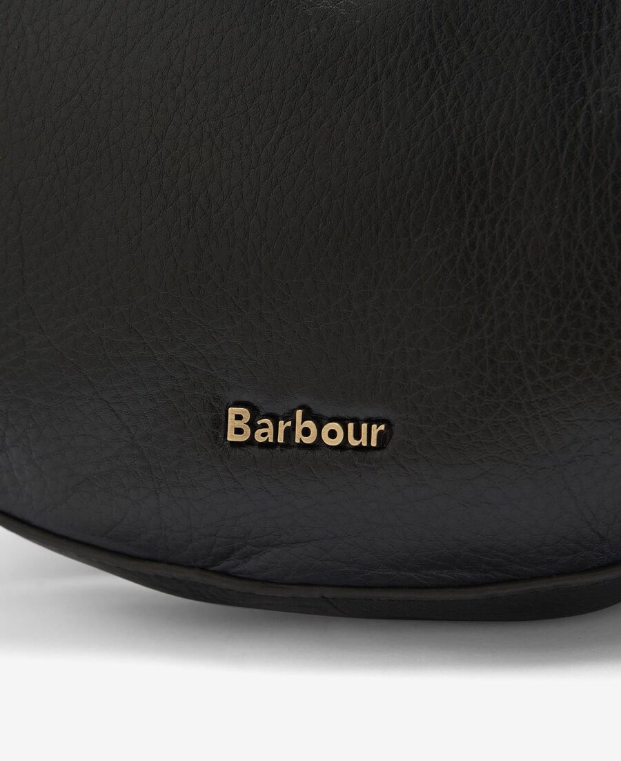 Laire Leather Half-Moon Bag- Classic Black