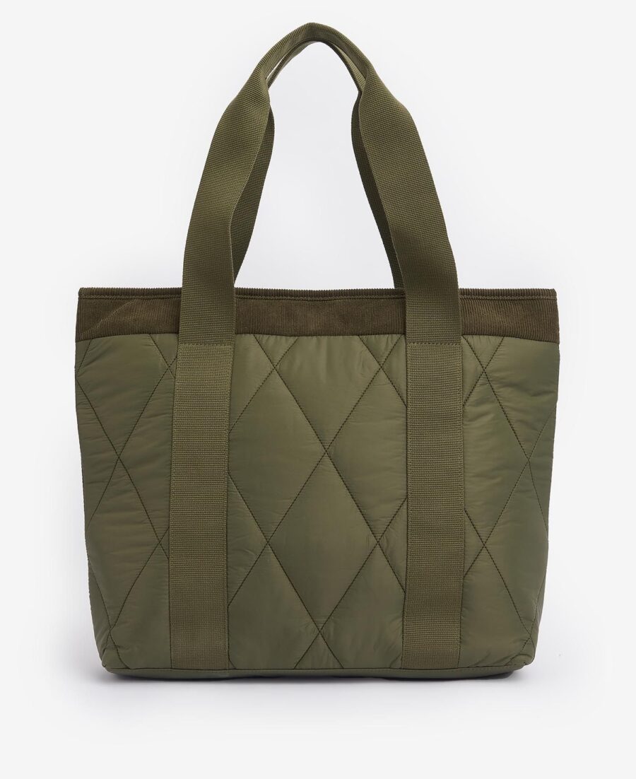 Barbour Healy Quilted Tote Bag- Olive