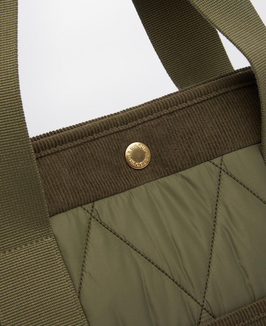 Barbour Healy Quilted Tote Bag- Olive