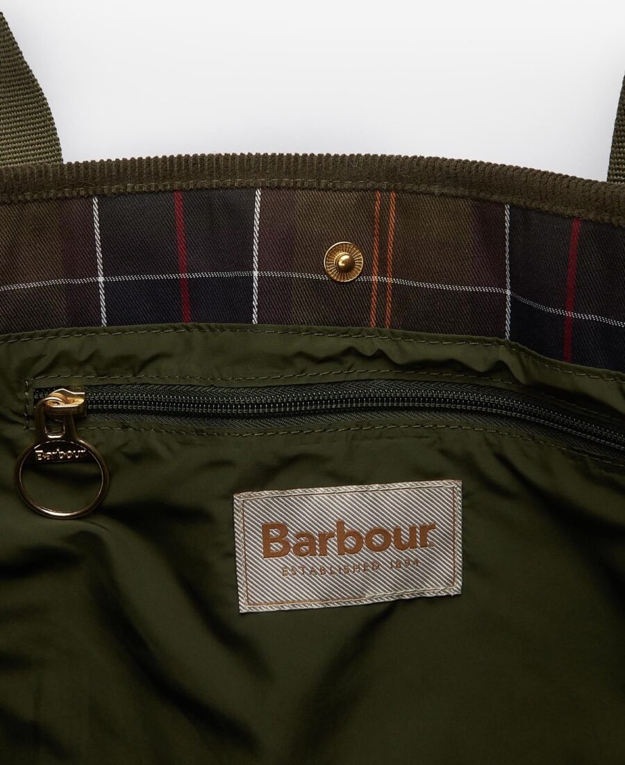 Barbour Healy Quilted Tote Bag- Olive