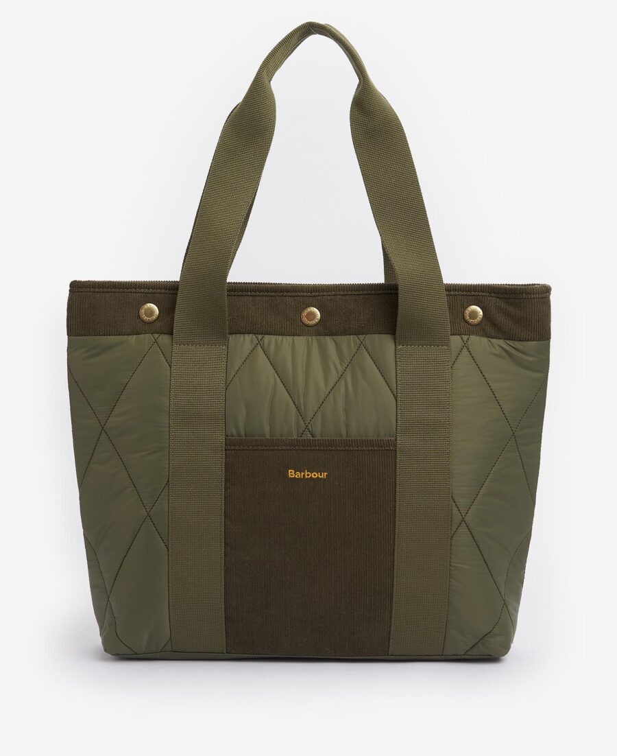 Barbour Healy Quilted Tote Bag- Olive