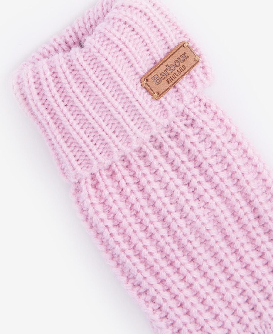 Barbour Saltburn Knitted Gloves-Lavender Haze