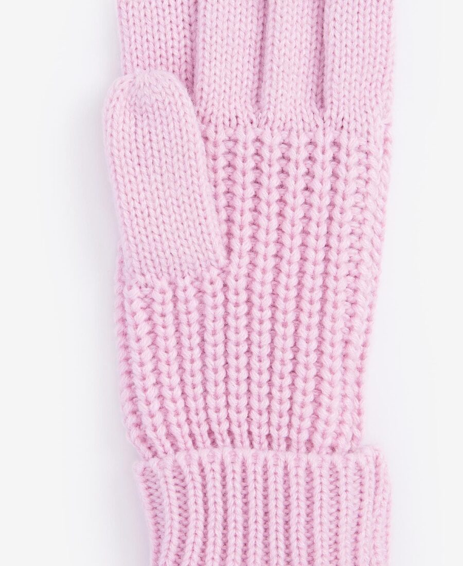 Barbour Saltburn Knitted Gloves-Lavender Haze