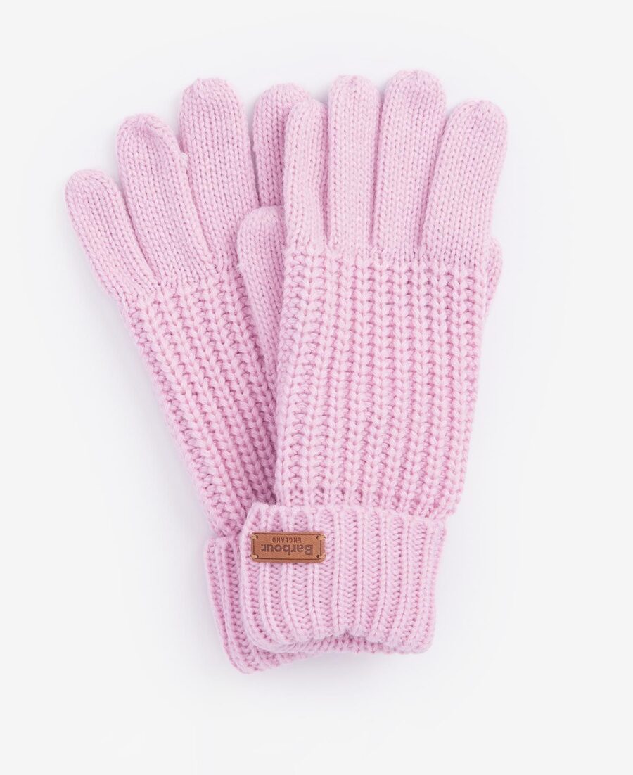 Barbour Saltburn Knitted Gloves-Lavender Haze