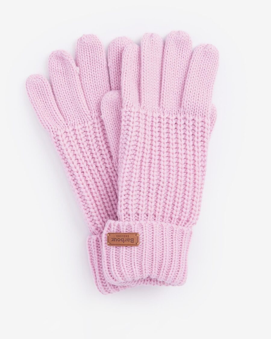 Barbour Saltburn Knitted Gloves-Lavender Haze