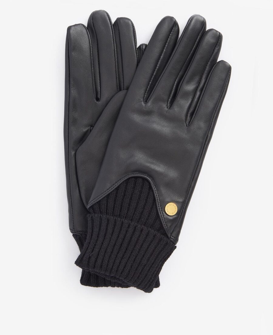 Barbour Deanna Leather Gloves- Classic Black