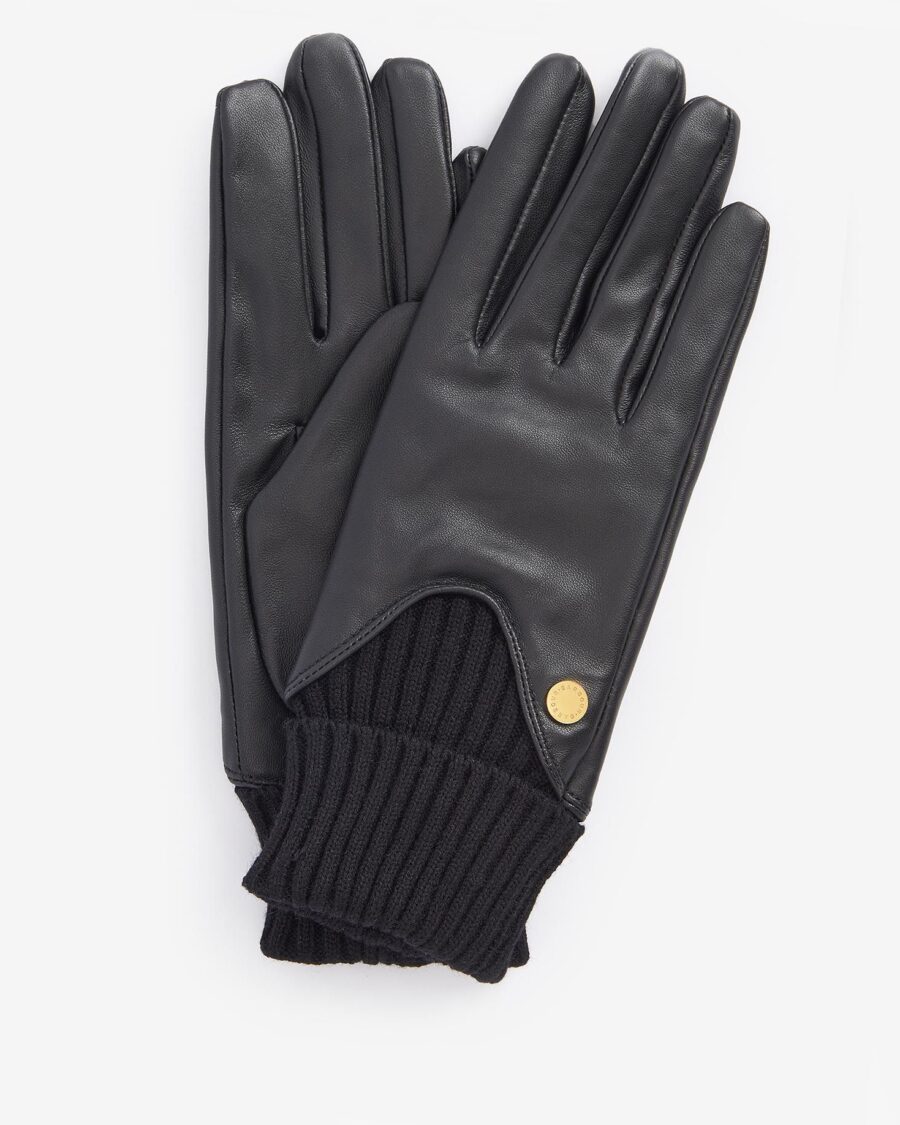 Barbour Deanna Leather Gloves- Classic Black