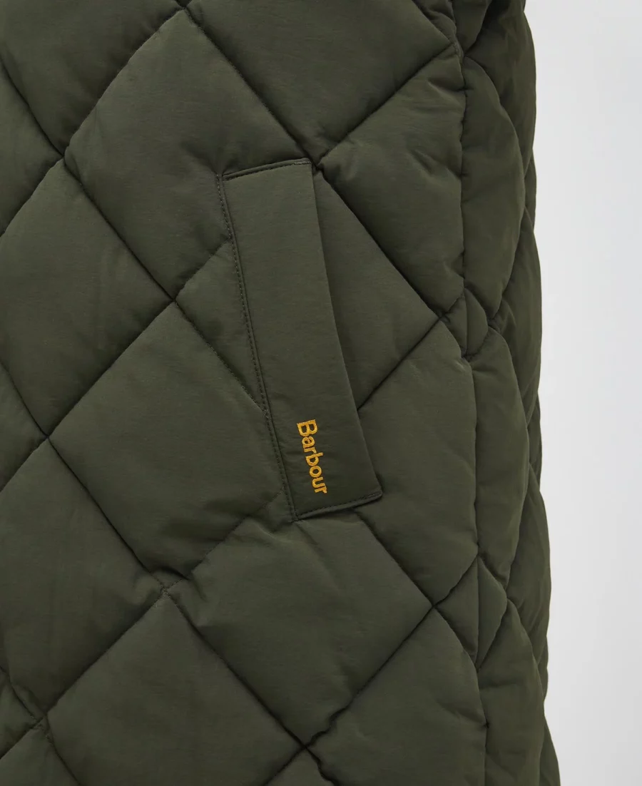 Barbour Kirkton Puffer Quilt-Olive/Ancient Tartan