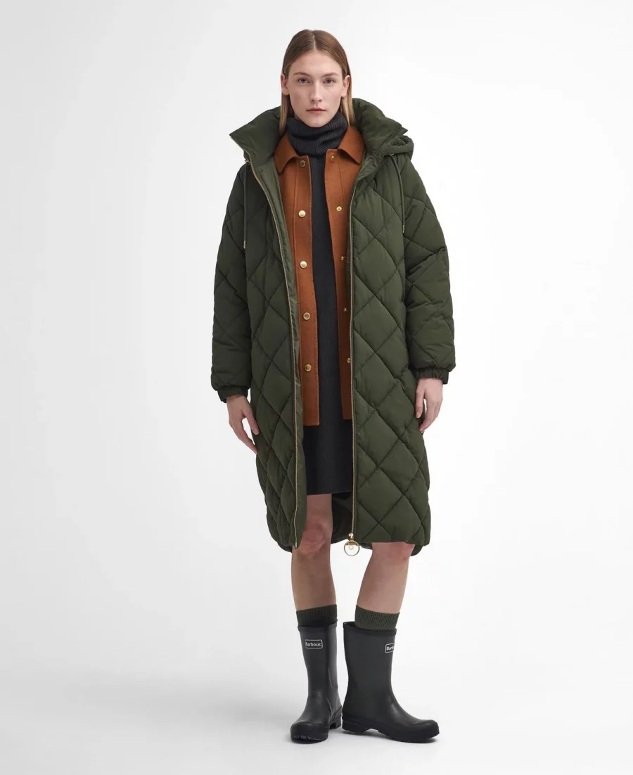 Barbour Kirkton Puffer Quilt-Olive/Ancient Tartan