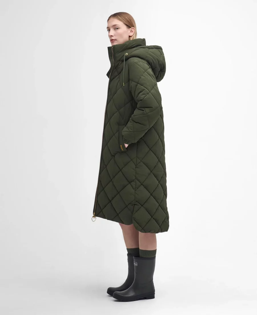 Barbour Kirkton Puffer Quilt-Olive/Ancient Tartan