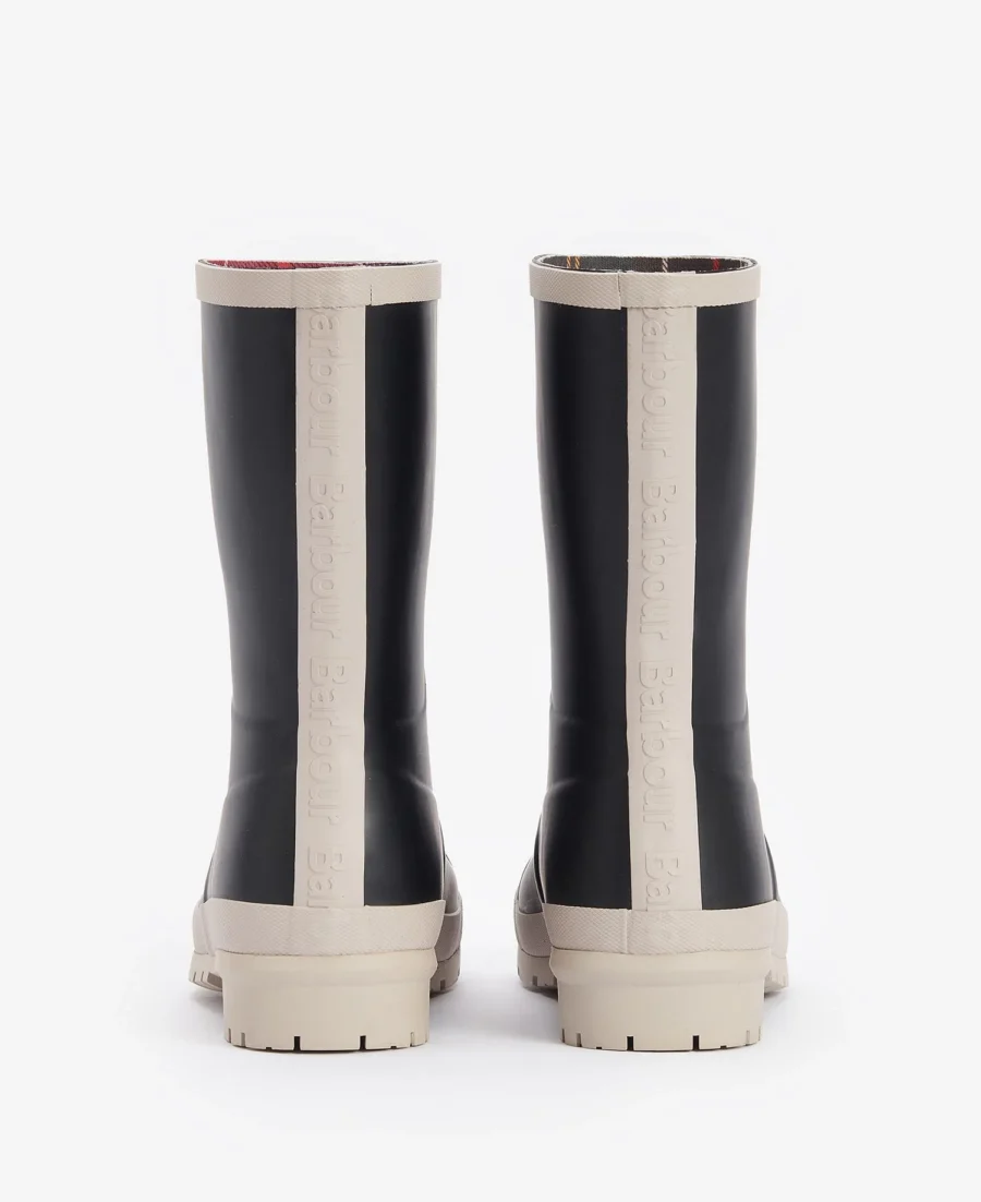 Barbour Banbury Wellington Boots- Black/White Pepper