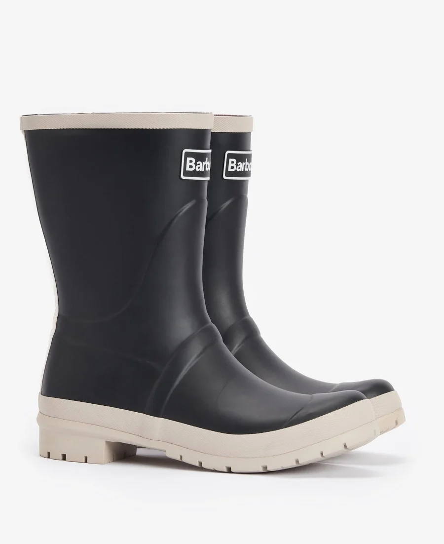 Barbour Banbury Wellington Boots- Black/White Pepper