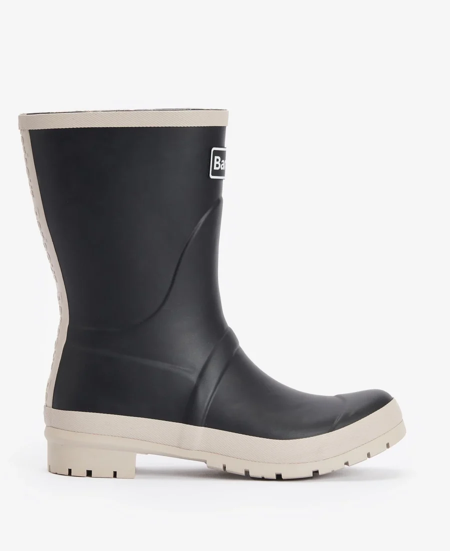 Barbour Banbury Wellington Boots- Black/White Pepper