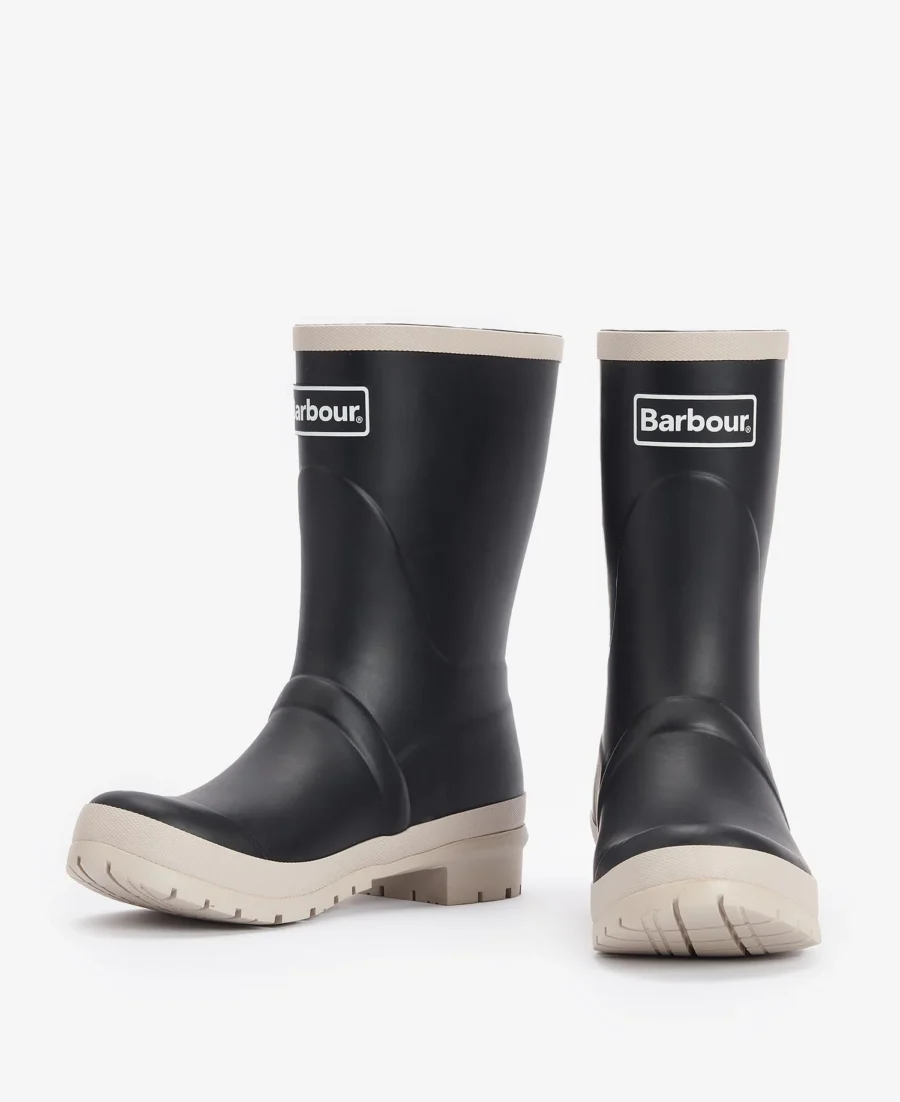 Barbour Banbury Wellington Boots- Black/White Pepper