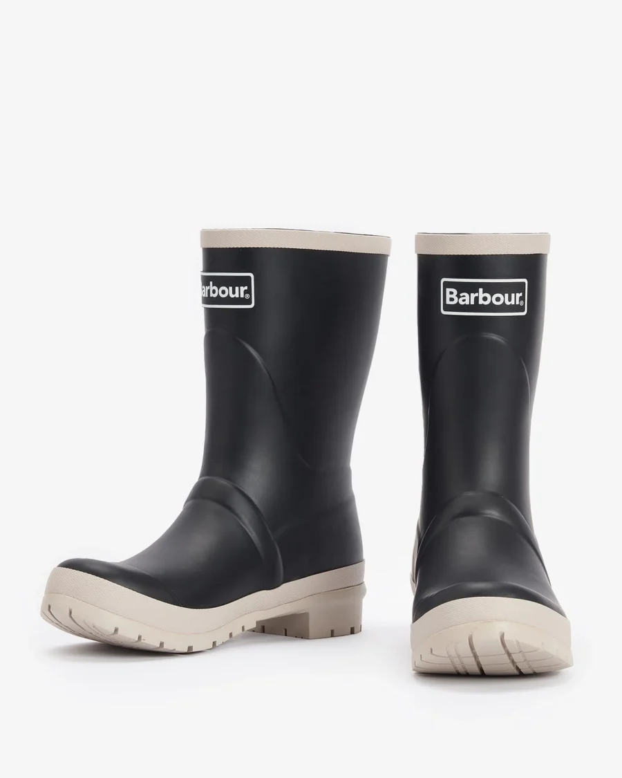 Barbour Banbury Wellington Boots- Black/White Pepper