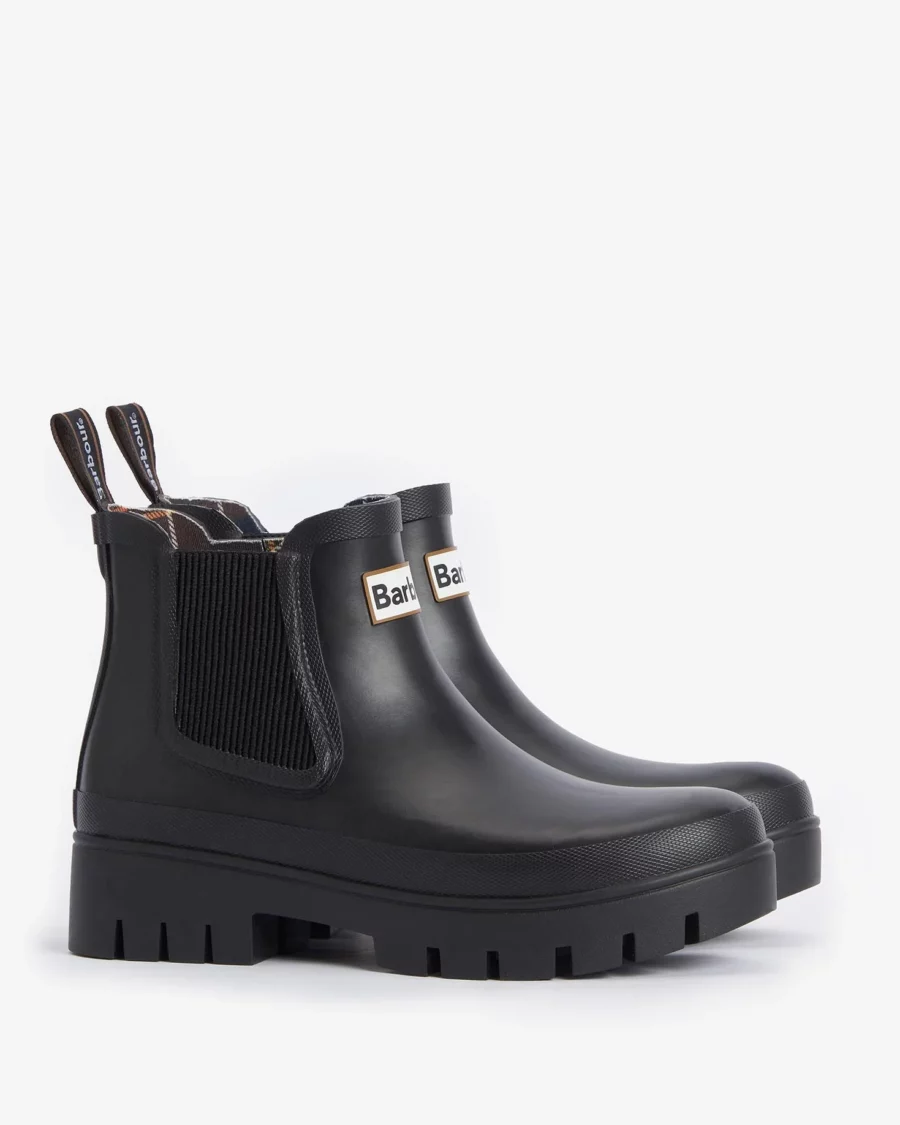 Barbour Halton Chelsea Wellington Boots-Black