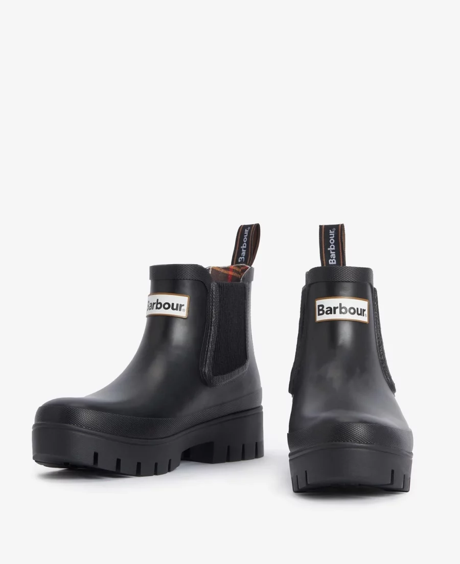 Barbour Halton Chelsea Wellington Boots-Black