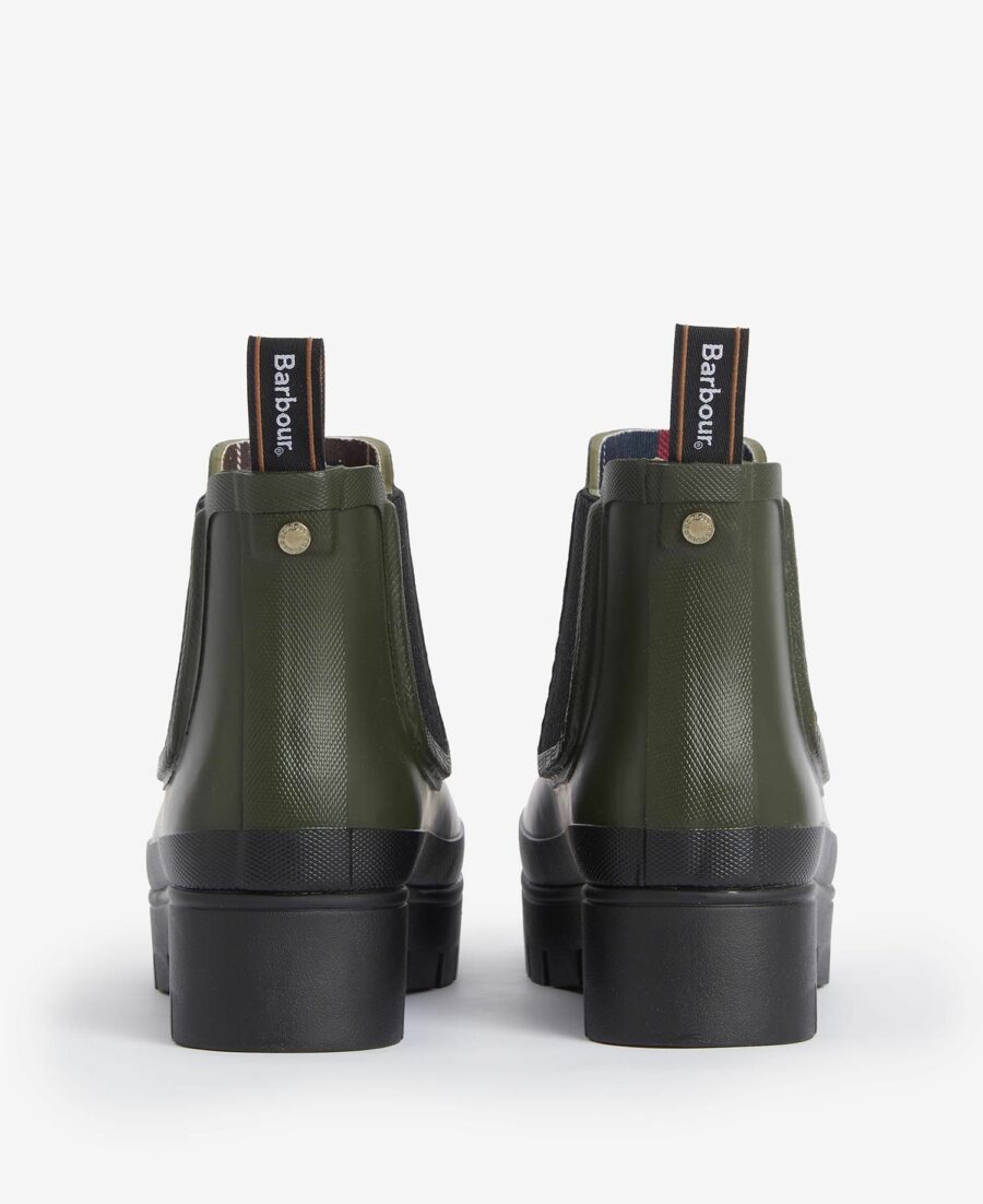 Barbour Halton Chelsea Wellington Boot-Olive/Black