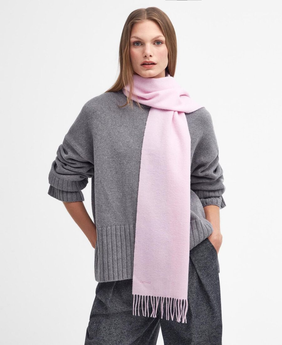 Barbour Lambswool Woven Scarf- Lavender Haze