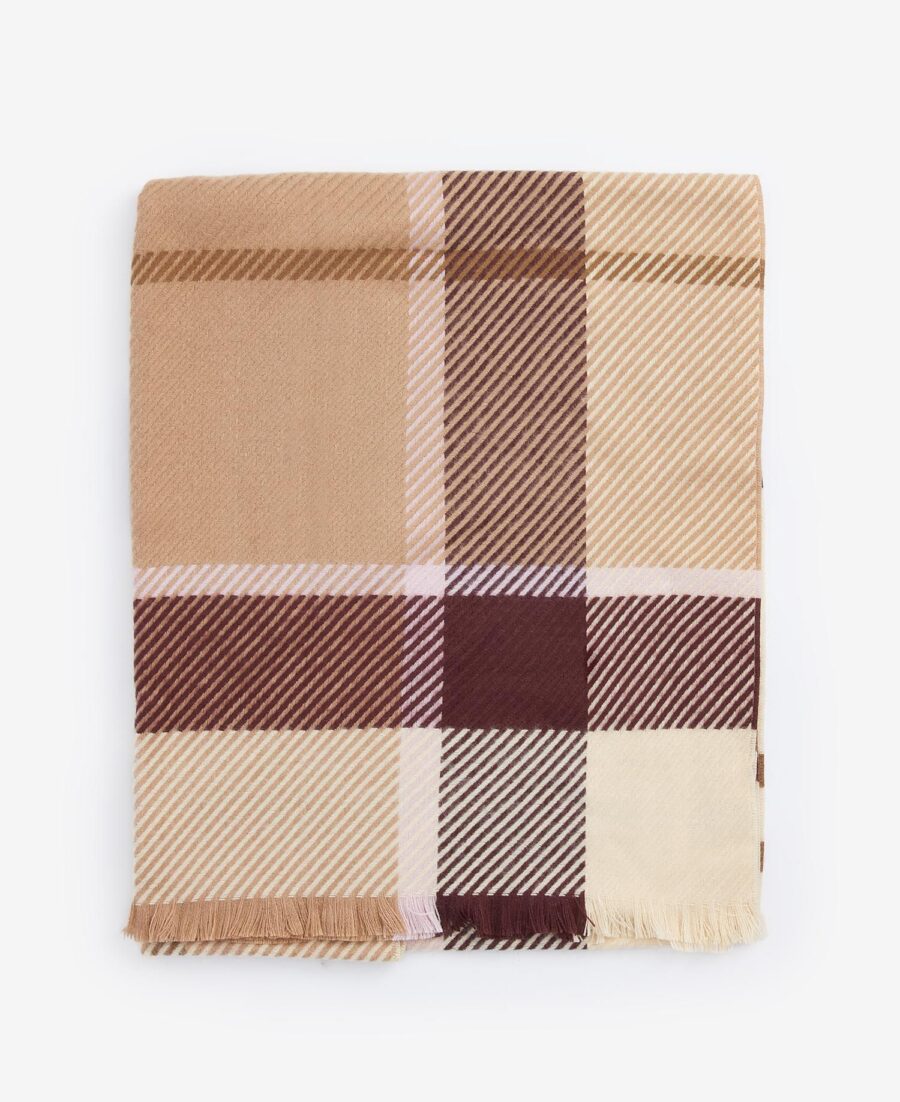 Barbour Blair Tartan Scarf - Muted Cabernet