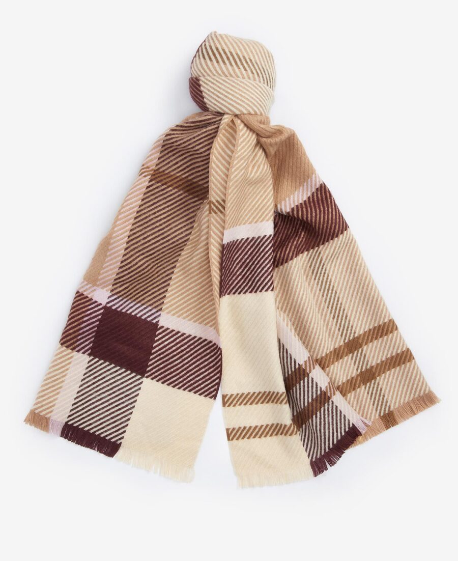 Barbour Blair Tartan Scarf - Muted Cabernet