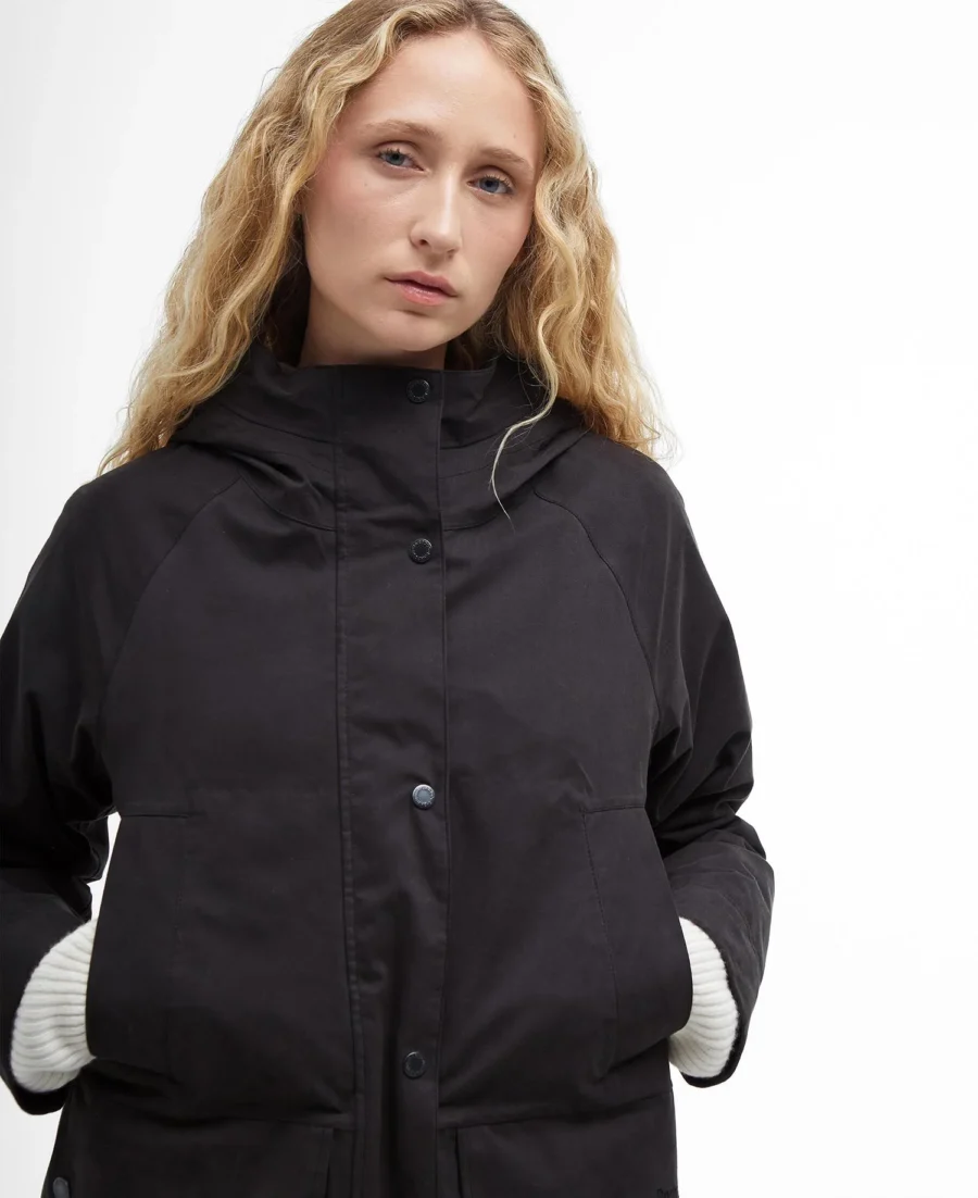 Barbour Winter Beadnell Waterproof Jacket-Black/Ancient