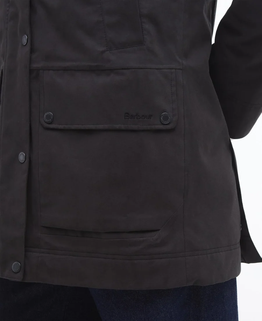 Barbour Winter Beadnell Waterproof Jacket-Black/Ancient