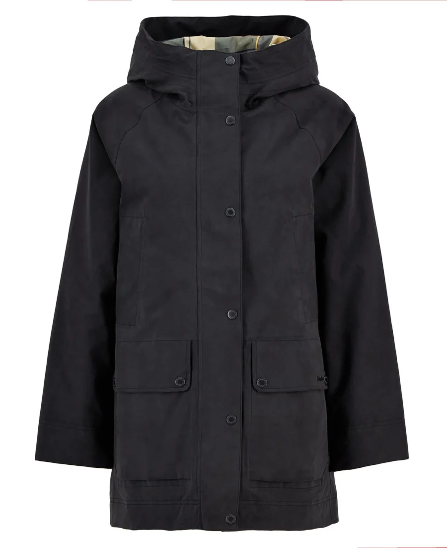 Barbour Winter Beadnell Waterproof Jacket-Black/Ancient