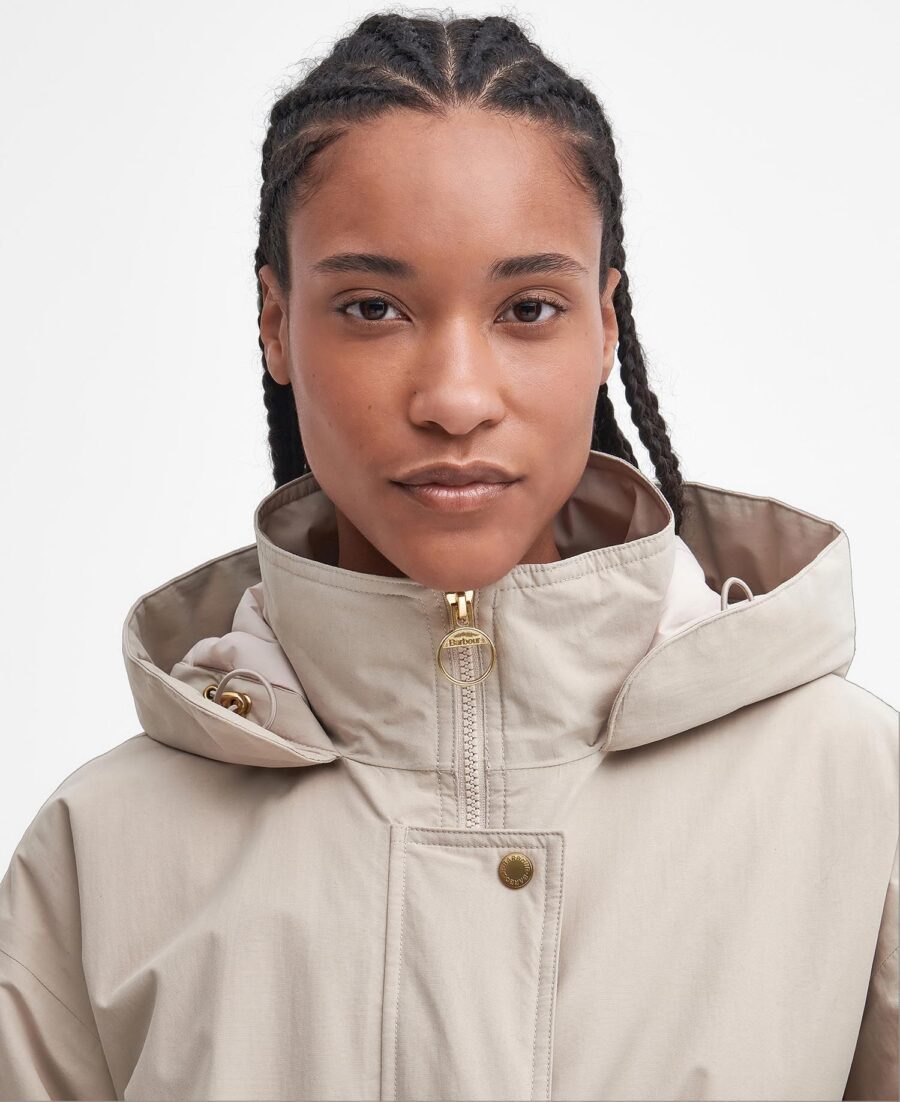 Barbour Marnie Waterproof Jacket-Light Stone