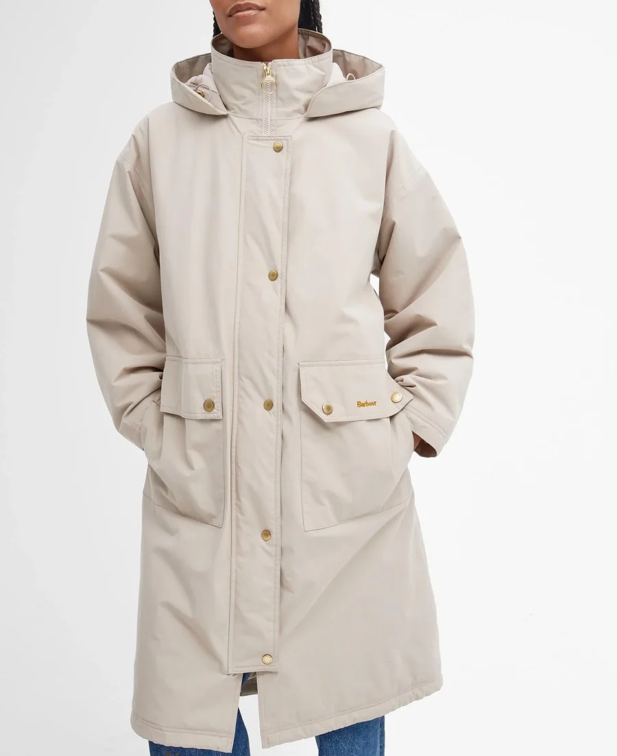 Barbour Marnie Waterproof Jacket-Light Stone