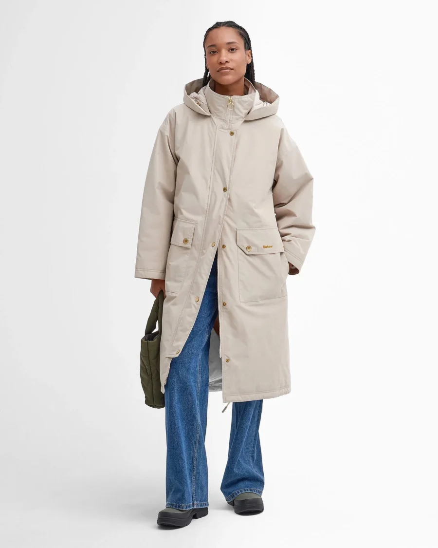 Barbour Marnie Waterproof Jacket-Light Stone