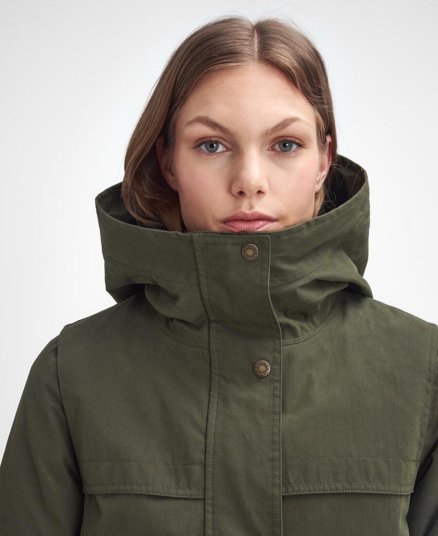 Barbour Redway Waterproof Jacket-Olive/Classic Tartan