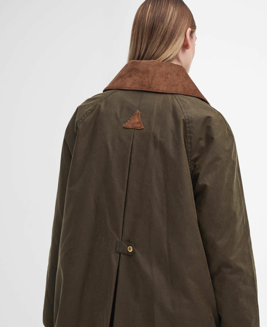 Barbour Ebberston Wax Jacket-Beech/Classic