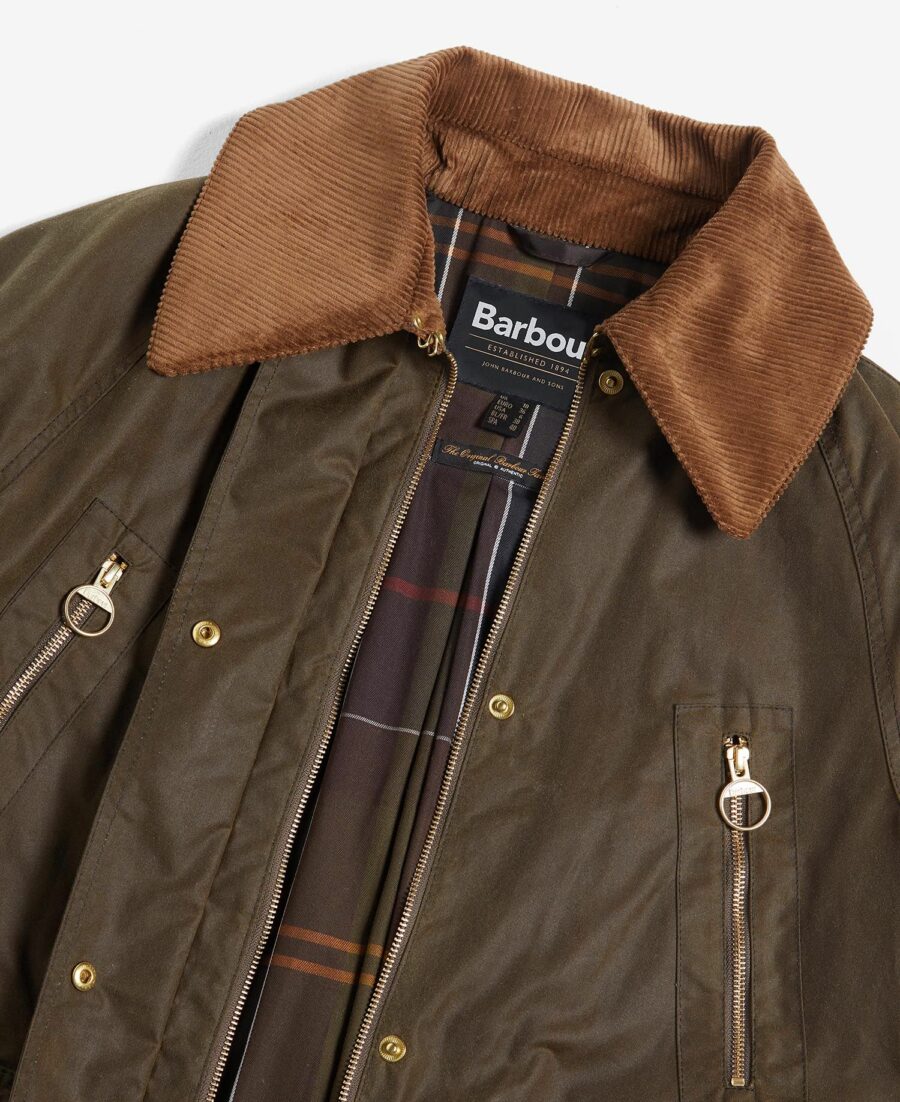 Barbour Ebberston Wax Jacket-Beech/Classic