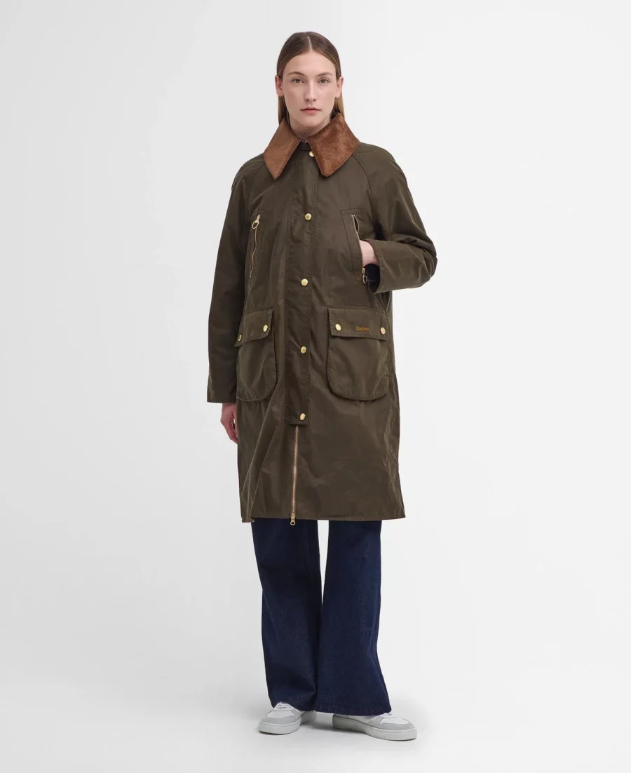 Barbour Ebberston Wax Jacket-Beech/Classic