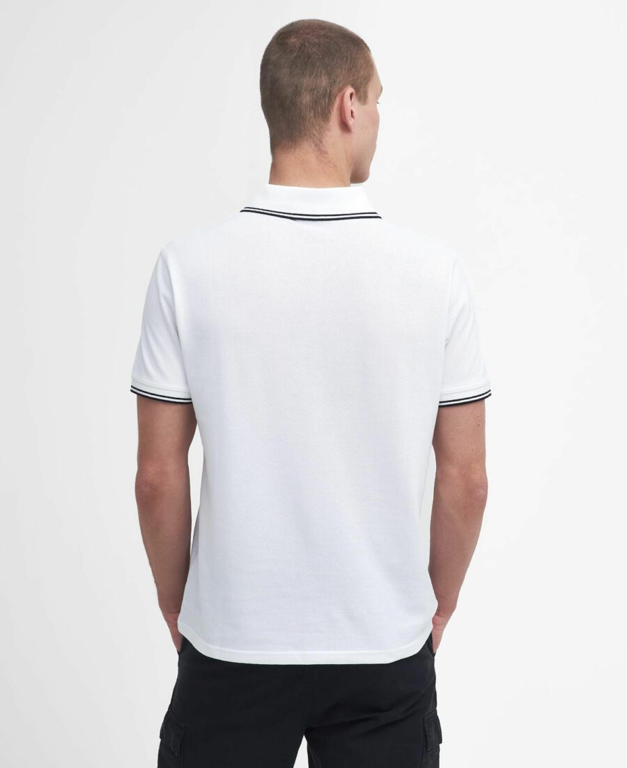 B.Intl Evan Tipped Polo Shirt- White