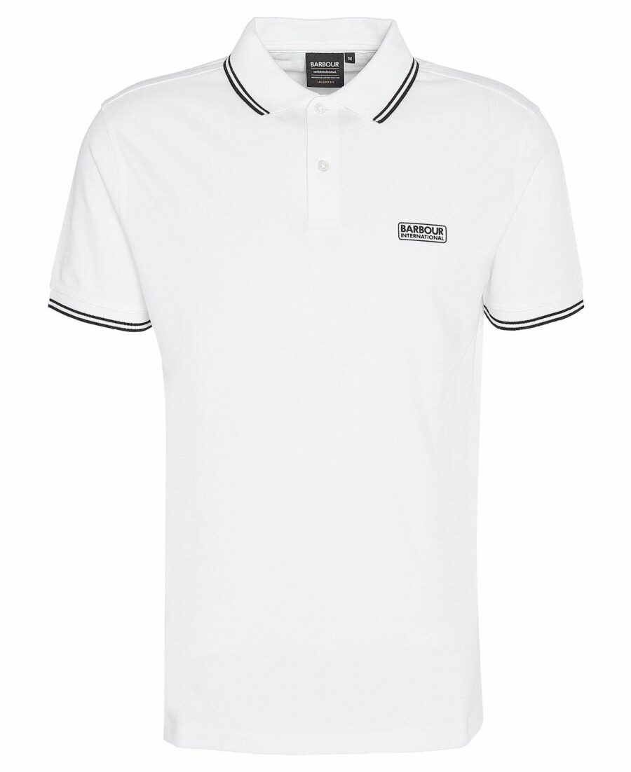 B.Intl Evan Tipped Polo Shirt- White