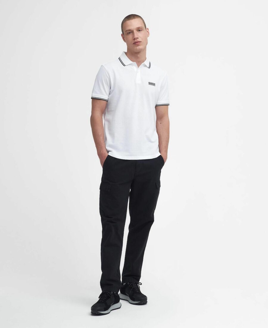 B.Intl Evan Tipped Polo Shirt- White