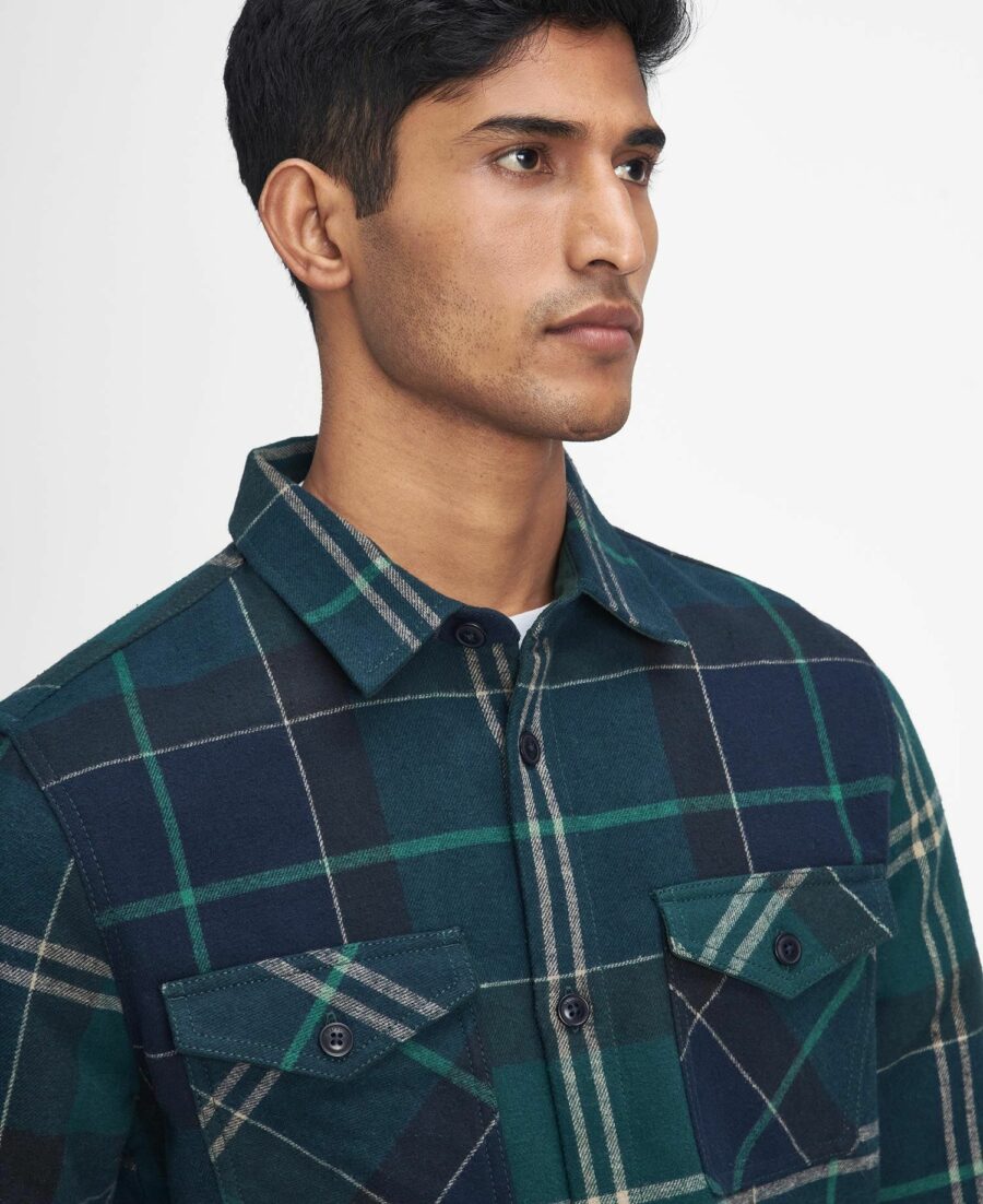 Barbour Tartan Cannich Overshirt- Green Loch