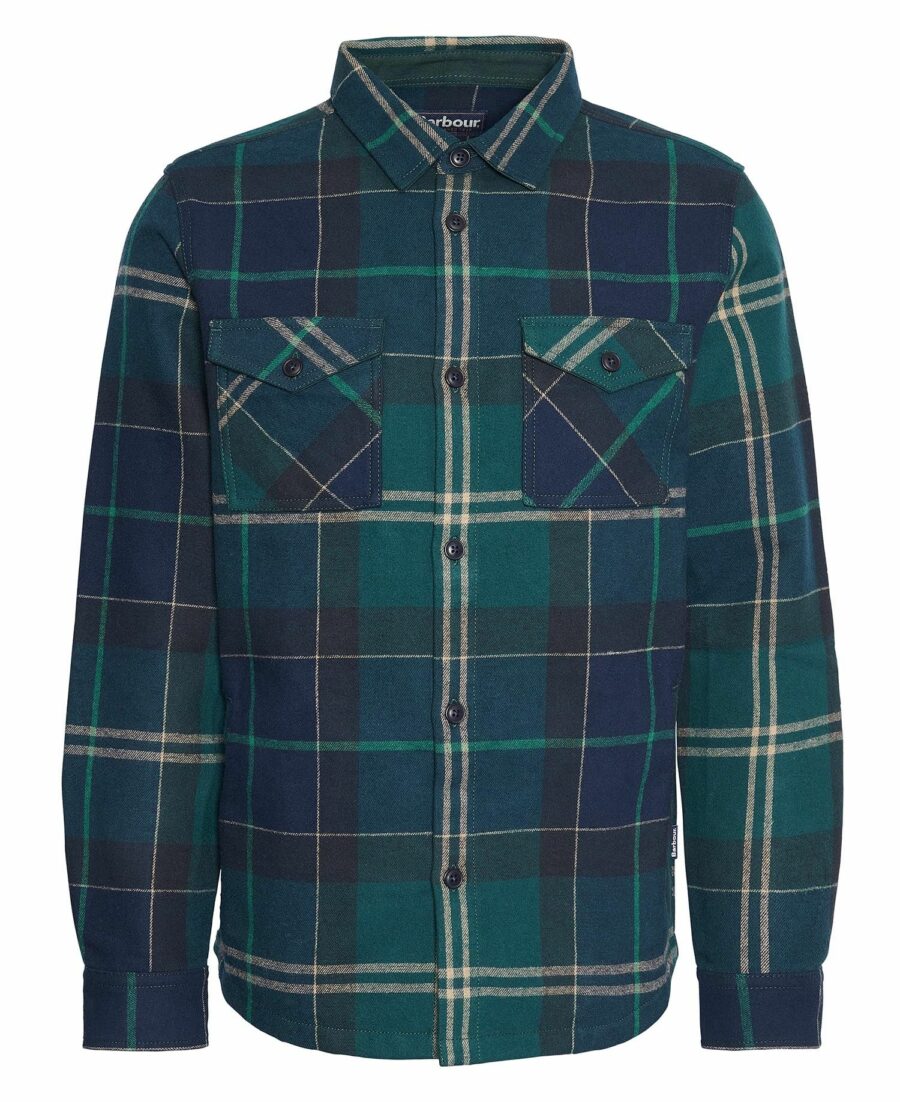 Barbour Tartan Cannich Overshirt- Green Loch