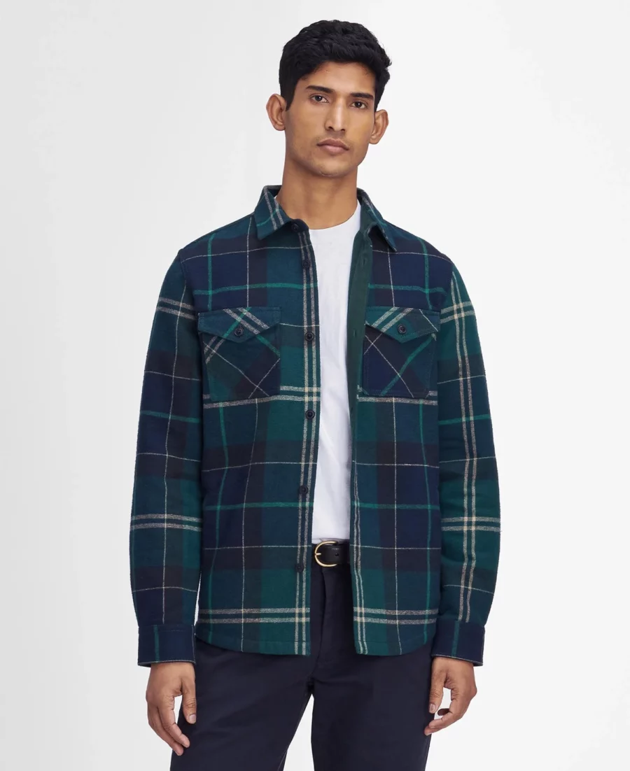 Barbour Tartan Cannich Overshirt- Green Loch