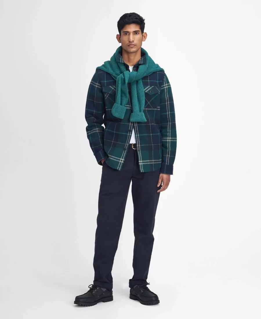 Barbour Tartan Cannich Overshirt- Green Loch