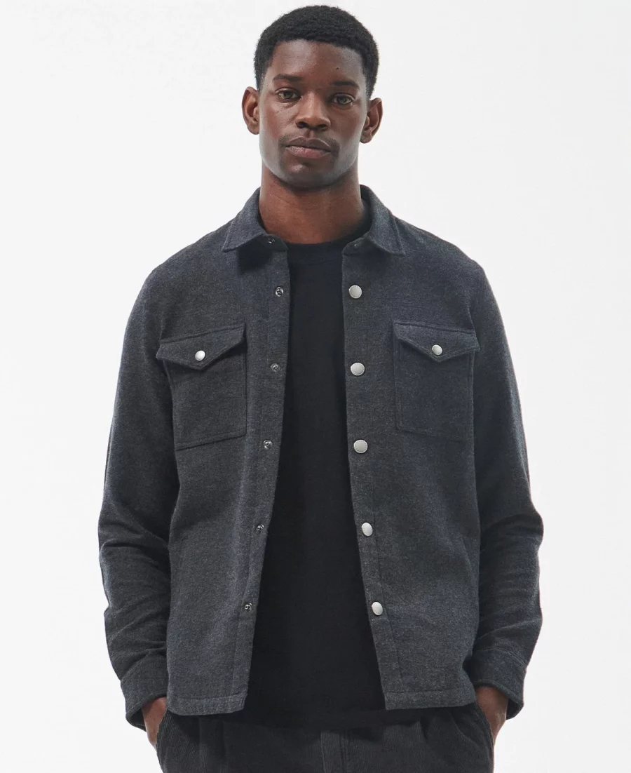 Barbour Carrbridge Overshirt-Smoke Marl