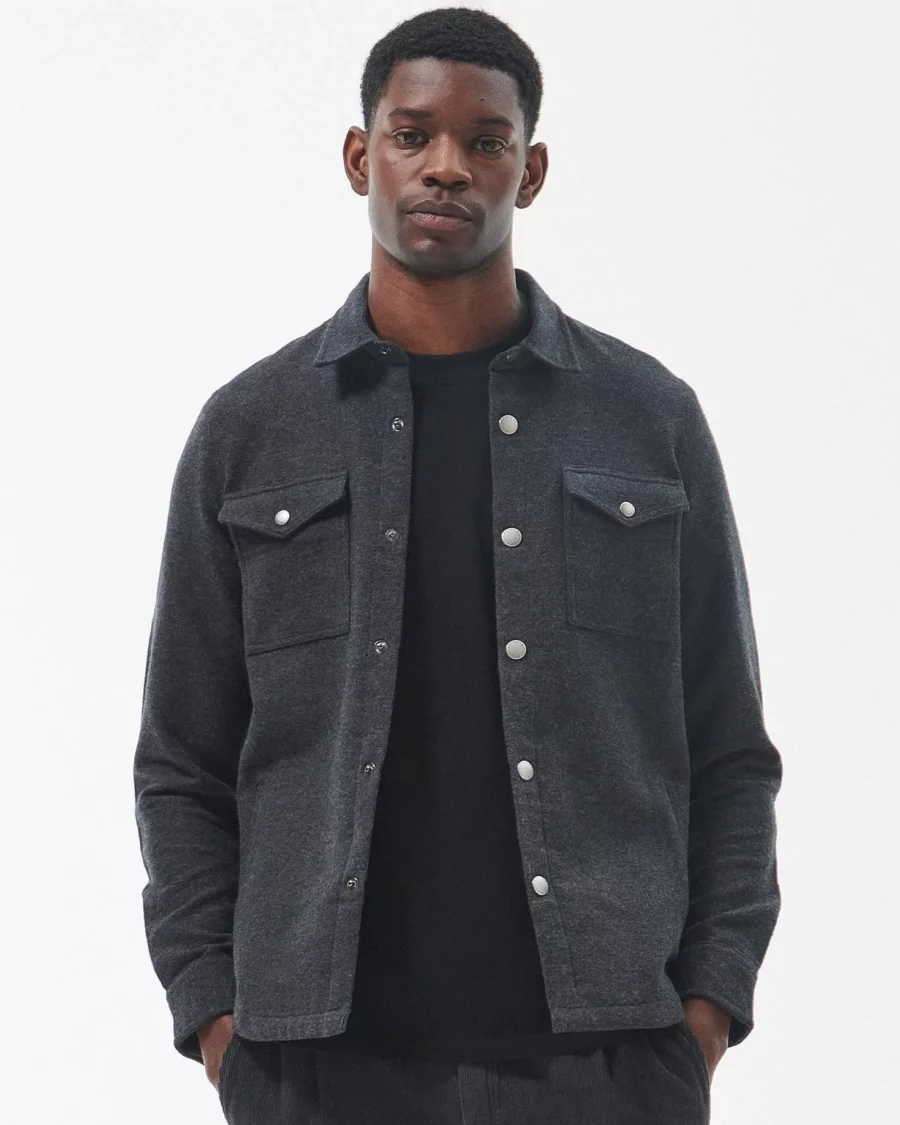 Barbour Carrbridge Overshirt-Smoke Marl