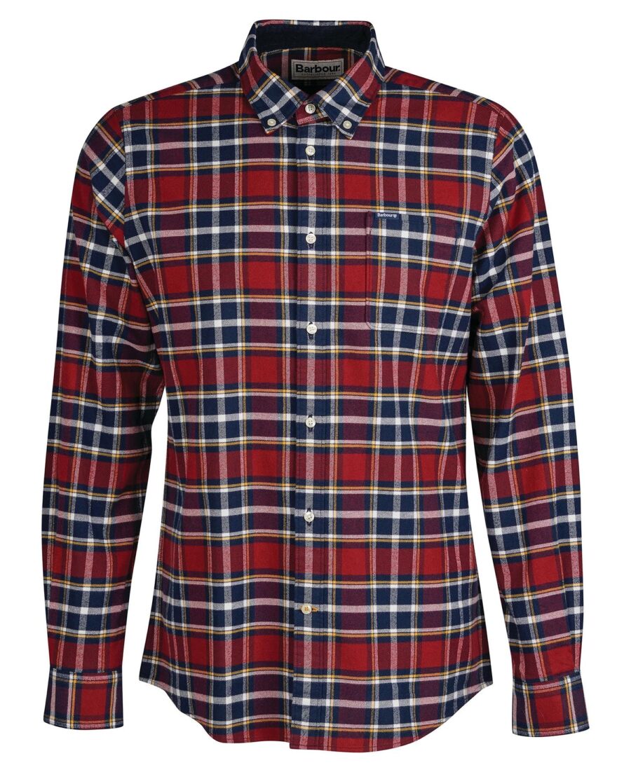 Barbour Betsom Tailored Shirt-Dark Red