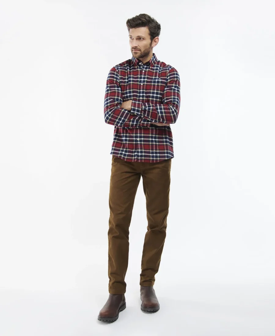 Barbour Betsom Tailored Shirt-Dark Red