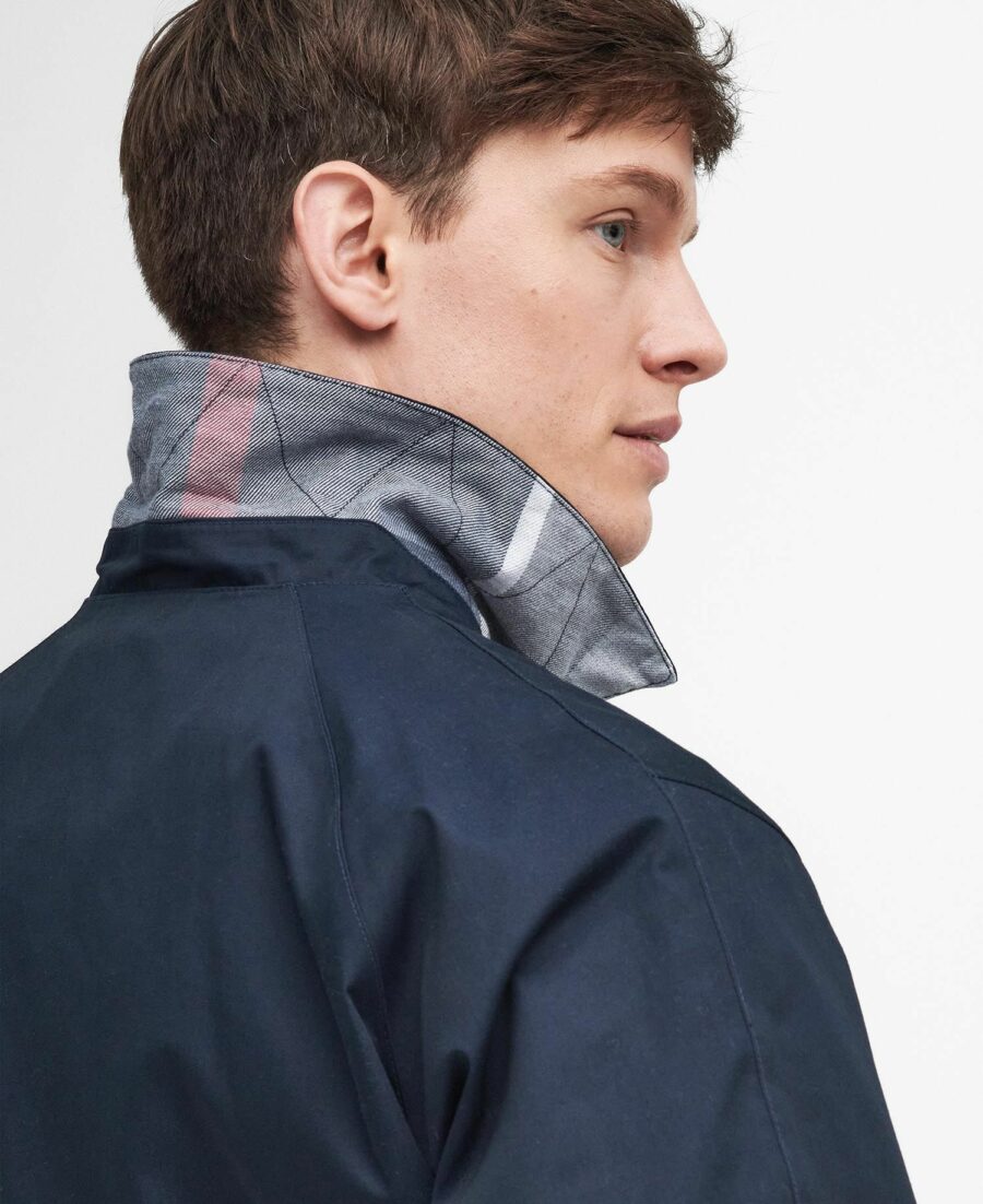 Barbour Lorden Waterproof Jacket-Navy/Blue Granite