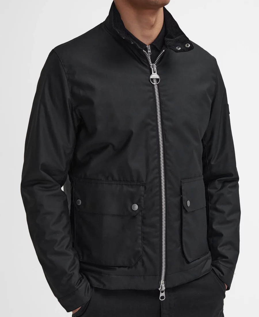 B.Intl Lutlaw Harrington Wax Jacket-Black